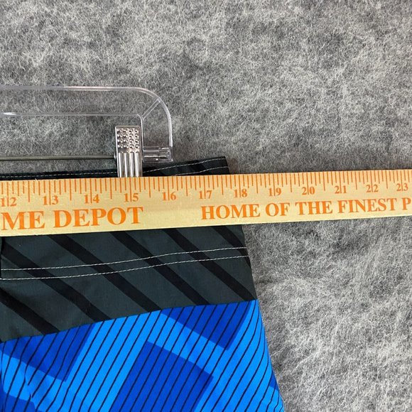 Molokai Board Shorts Size 36 Men's 100% Polyester Adults Blue Striped - Picture 4 of 8